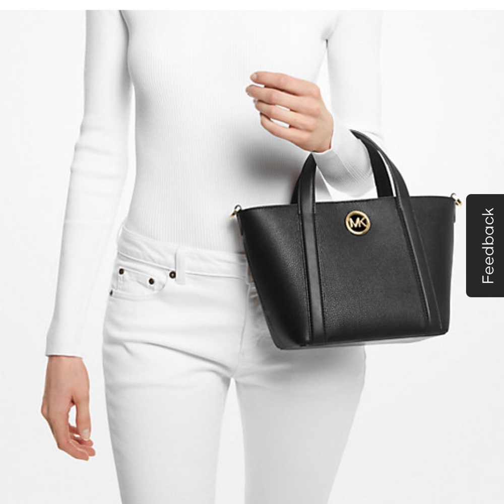 Michael Kors Hadleigh small Black Tote and large Saffiano wallet. Leather
